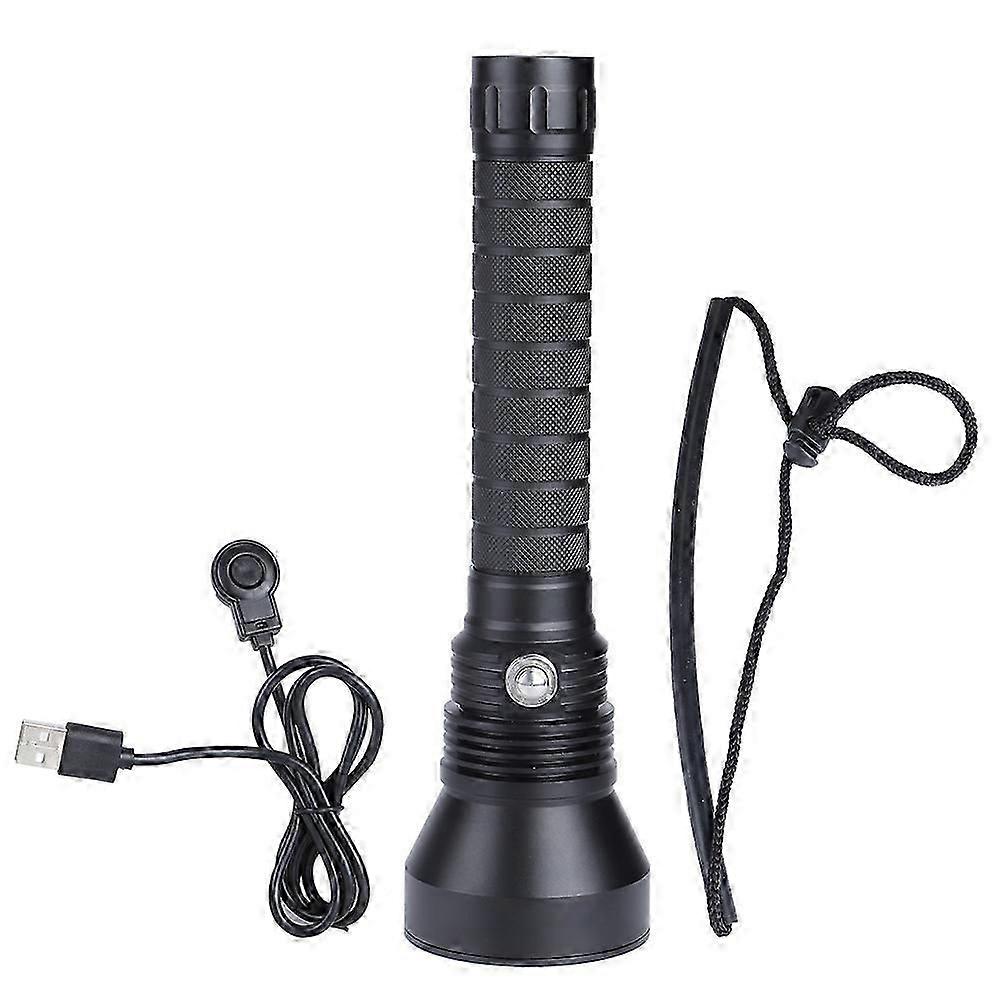 XHP70LED Strong Light Diving Flashlight LongRange Rechargeable Waterproof Flashlight