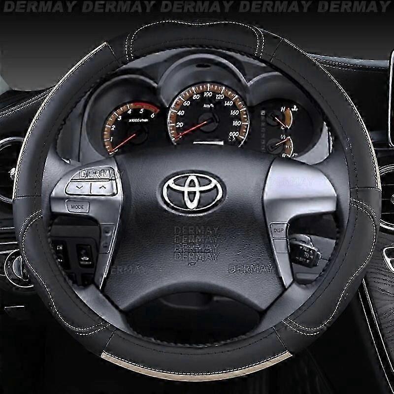 لتويوتا هيلوكس بيك آب 1968 ~ 2023 جلد طبيعي غطاء عجلة قيادة السيارة جلد البقر الرياضة اكسسوارات السيارات سريع