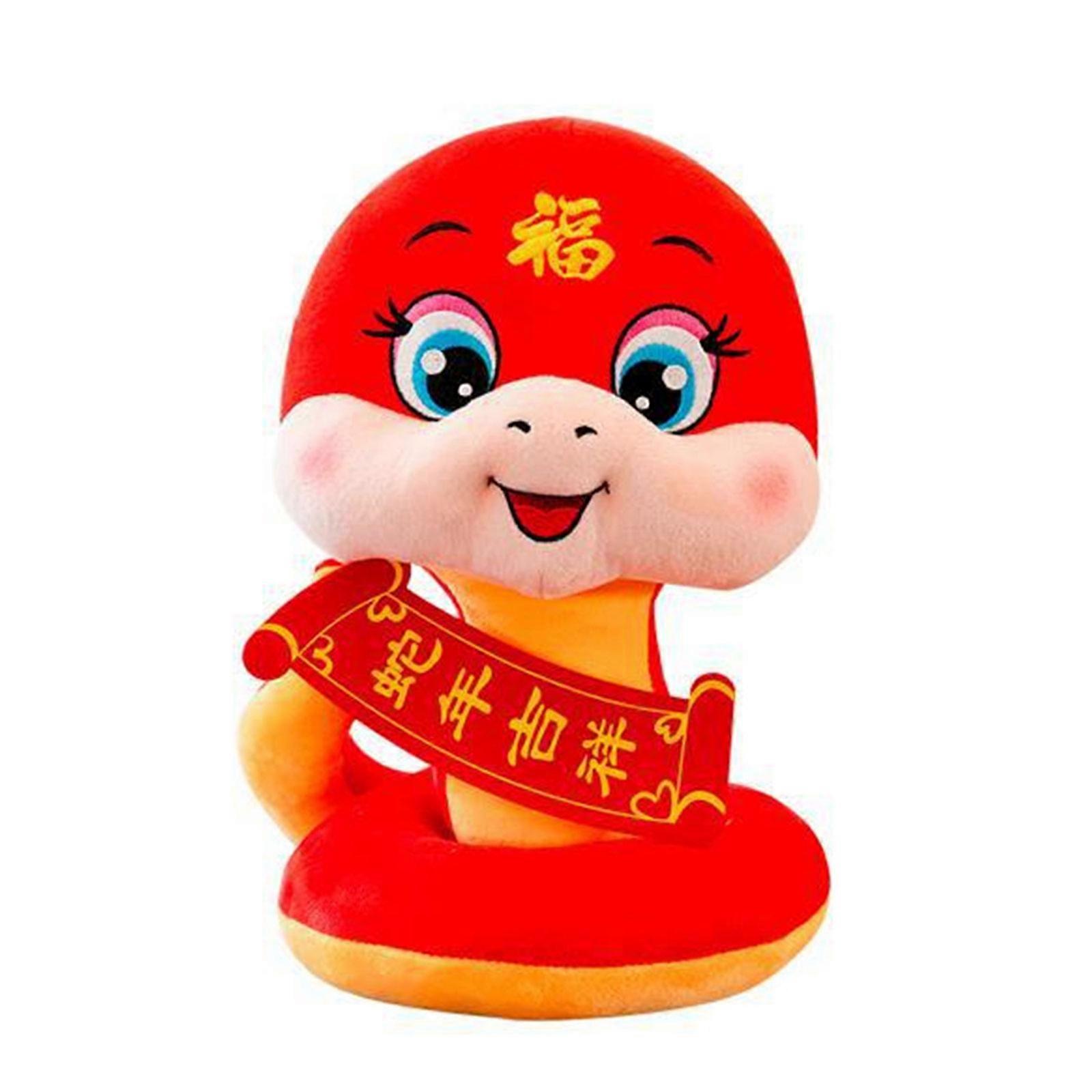 Stuffed Animals Cartoon Snake New Year Mascots Toy Soft Snake Figure 2025 Snake Mascots Photostudio Props