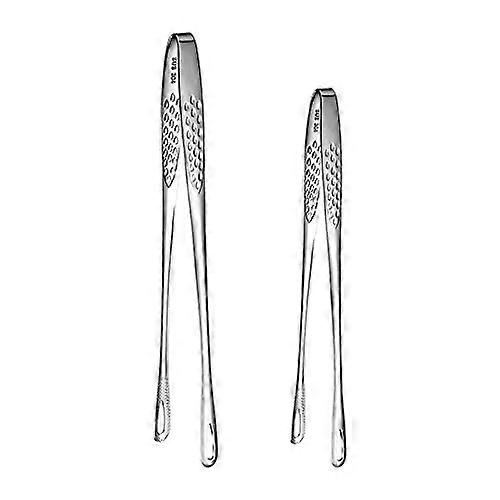 1-Piece Stainless Steel BBQ Tongs with Non-Slip Grip, 12-Inch and 16-Inch Cooking Utensils for Grilling and Serving
