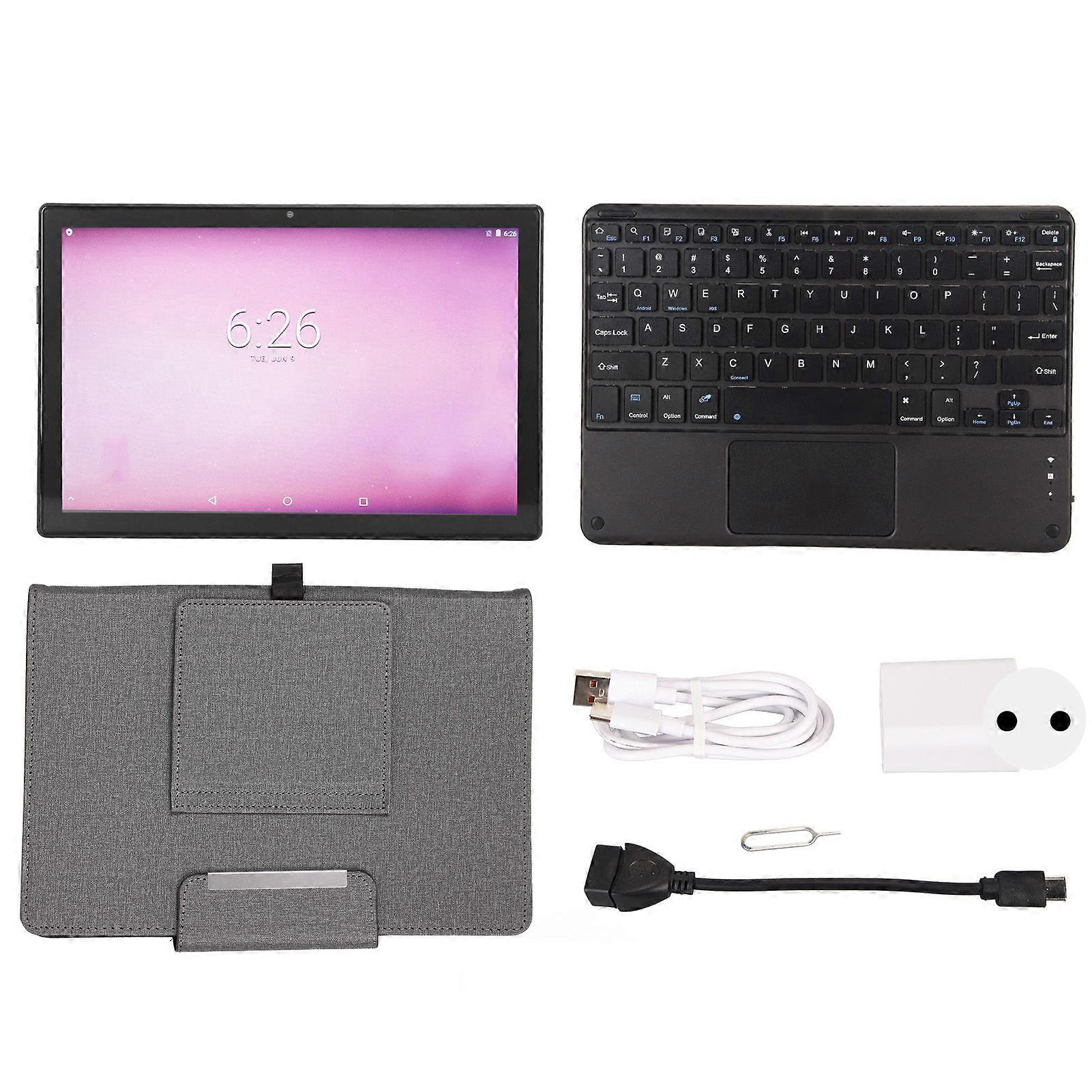 10.1 Inch Tablet for Android 12.0 Tablet Octa Core Dual Speakers 8GB RAM 256GB ROM 5G WIFI Tablet for Game Video 100240V EU Plug