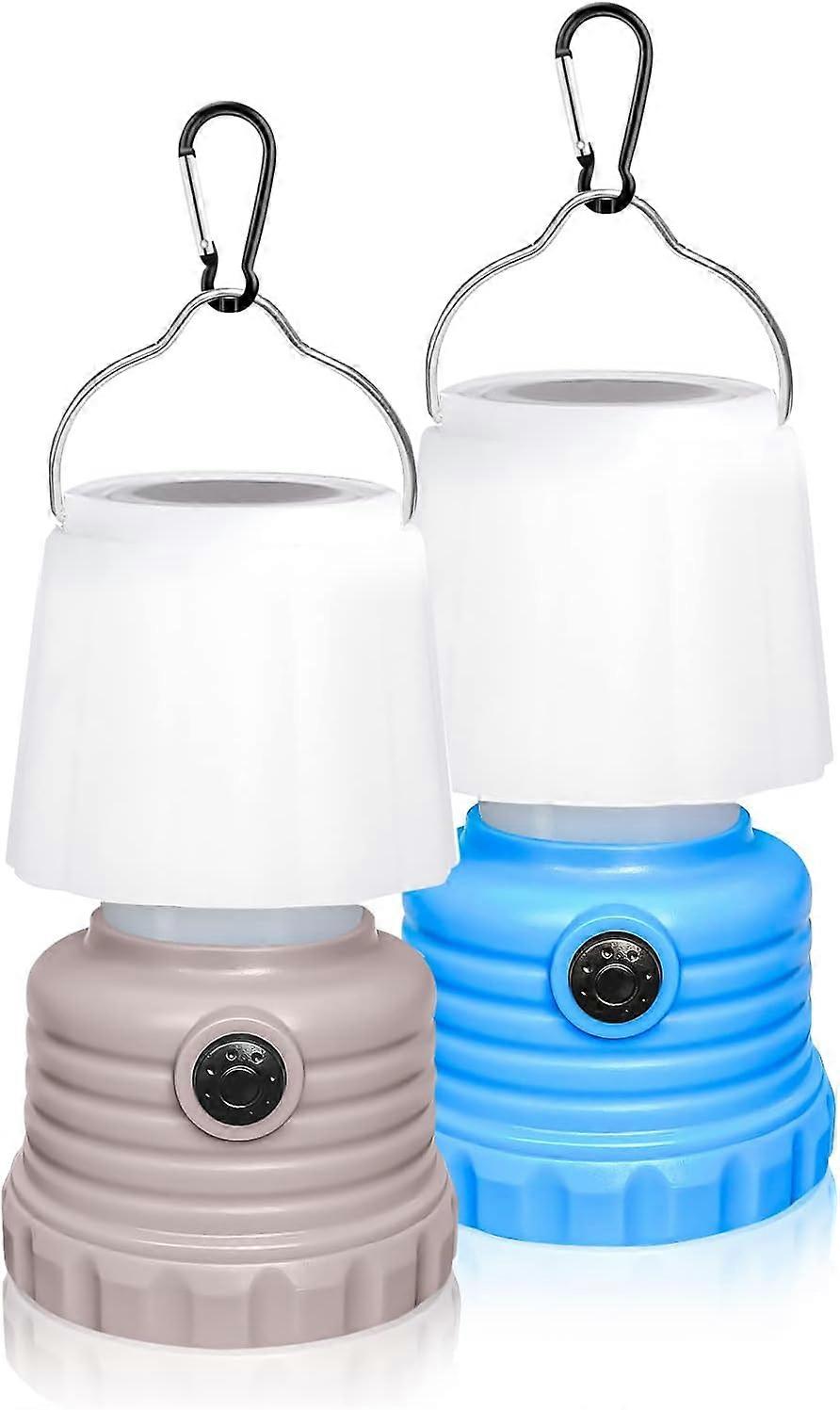 2PCS LED Portable Night Lights, Battery Operated Reading Light, 2 Modes, Tent Camping Illumination, Lightweight Design