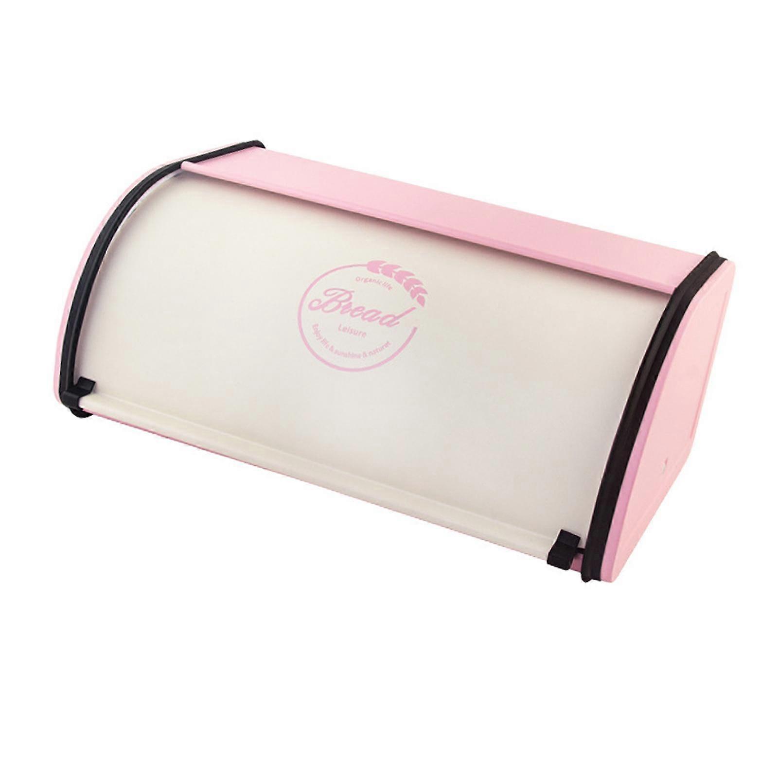 Iron Bread Box, Kitchen Storage Container with Roll Top Lid, Multipurpose Bread