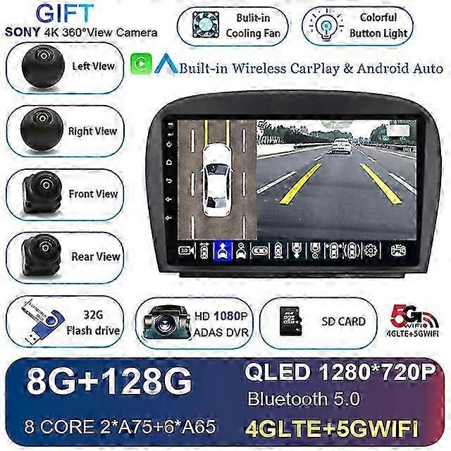 Android 12 For Mercedes SL R230 SL350 SL500 SL55 SL600 SL65 2001-2007 DSP 360 Camera GPS Navigation