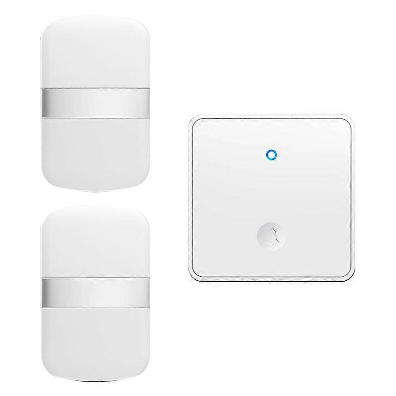 CACAZI FA96 Smart Home Alarm System 60 Chime Self-powered Wireless Doorbell (Type 86 Big Button),1