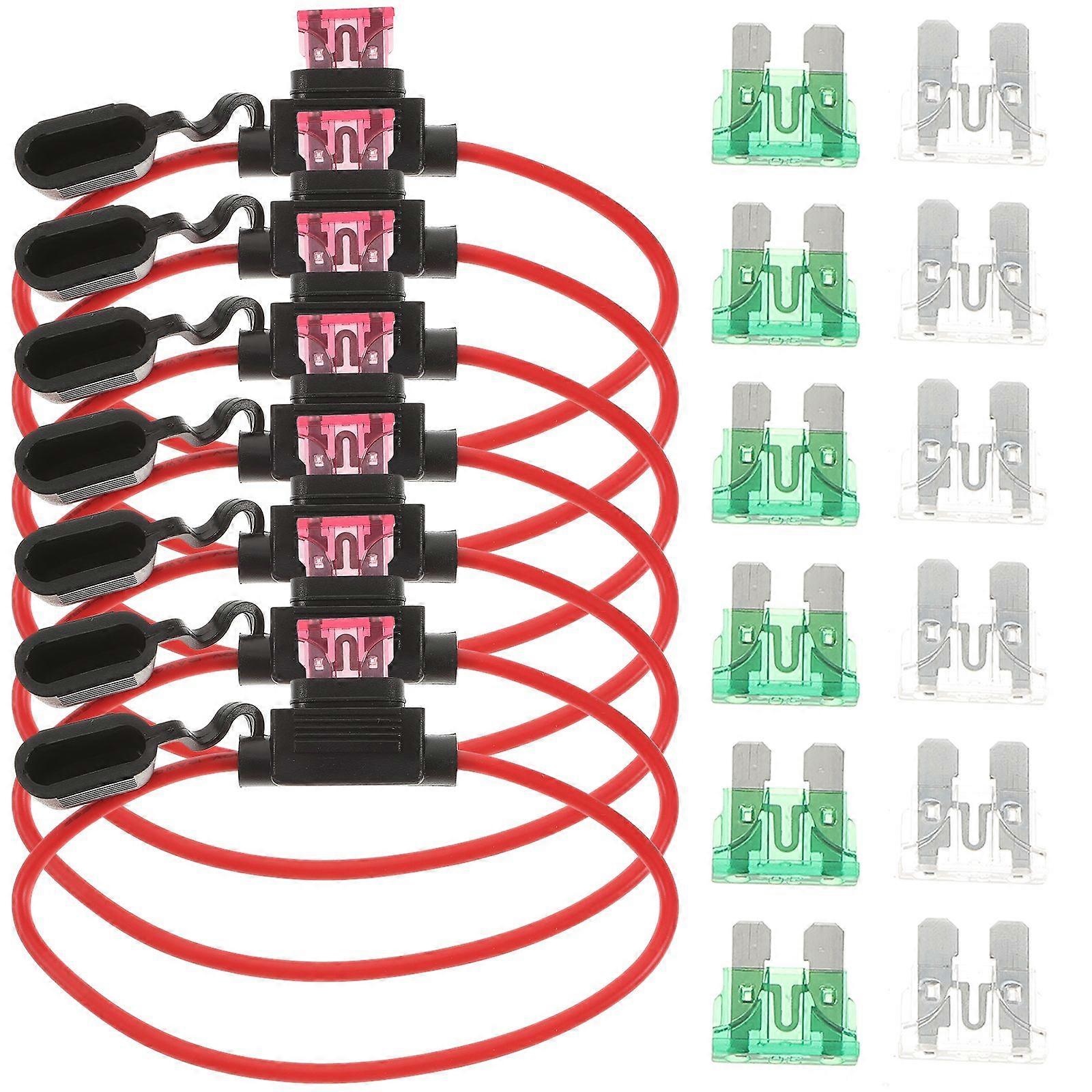 1 Set In Line Fuse Holder Fuse Tap Automotive Fuse Adapter With Standard Fuse