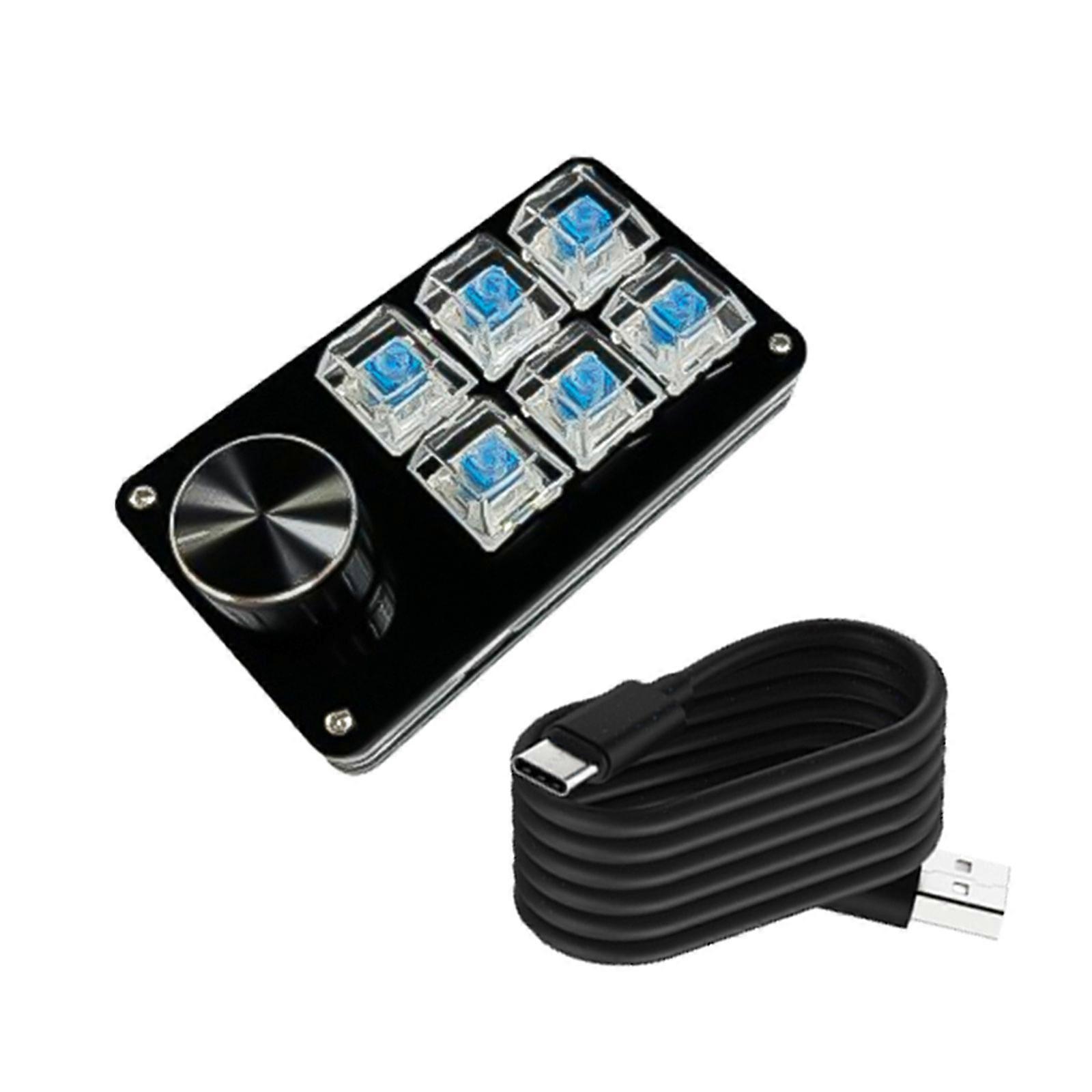 MultiFunction Programmable Macro Keypad With Mechanical Key, Customs Setting for Gaming Editing Media Controls