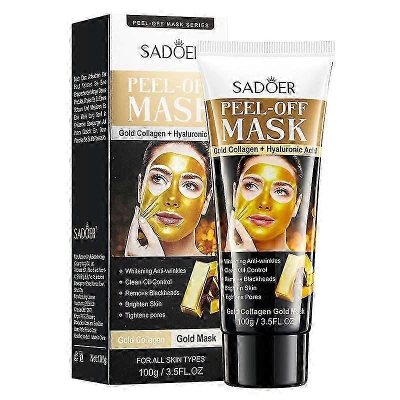 Masque anti-points noirs, masque peel-off en or 24 carats, masque facial en or anti-âge, nettoyage en profondeur, dissolvant de points noirs, masque peel-off collagène d’or 24 carats