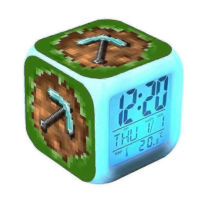 Mini Alarm Clock with Color Changing Night Light
