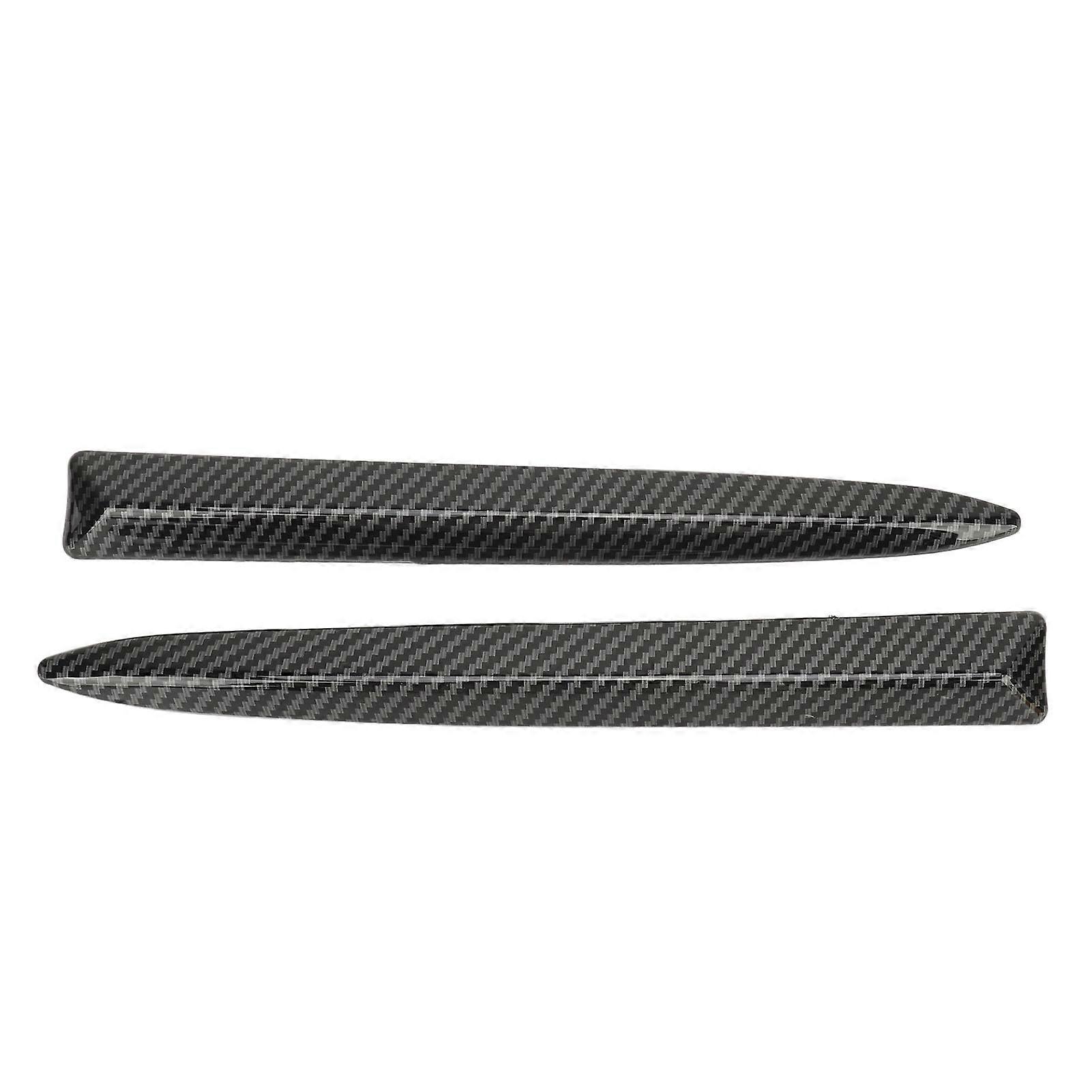 paire de moulures supérieures de pare-chocs avant 735455041, style fibre de carbone, pour Fiat 500 2007-2015