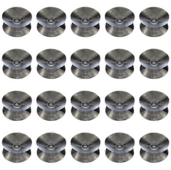 20pcs Double Sided Clear Plastic Suction Cups for Table Top Window Diameter: 30mm
