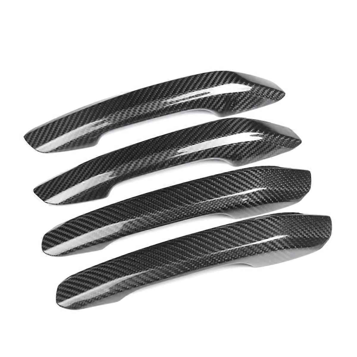 Carbon Fiber Car Door Handle for A4L B9 A5 Q5L 2017-2021 Car Outer Door Handle Shell Accessories No Sensor Hole