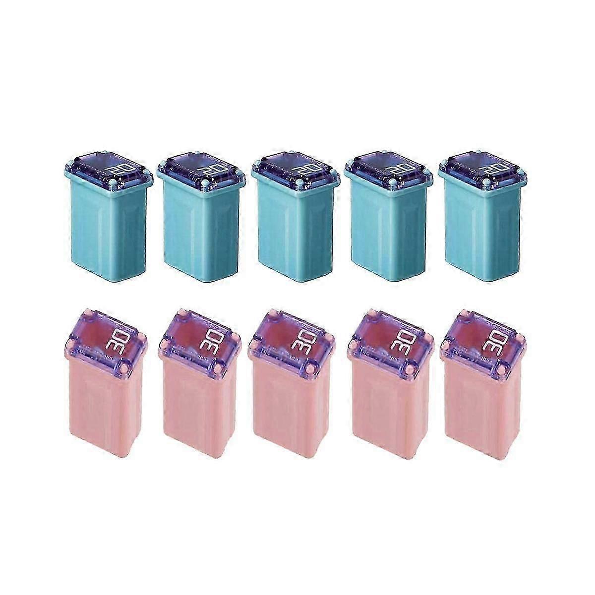 10 PCS of 20Amp 30Amp Miniature Box Fuses FMM MCASE Type FMM Maxi Fuses ("Low Blow") DS