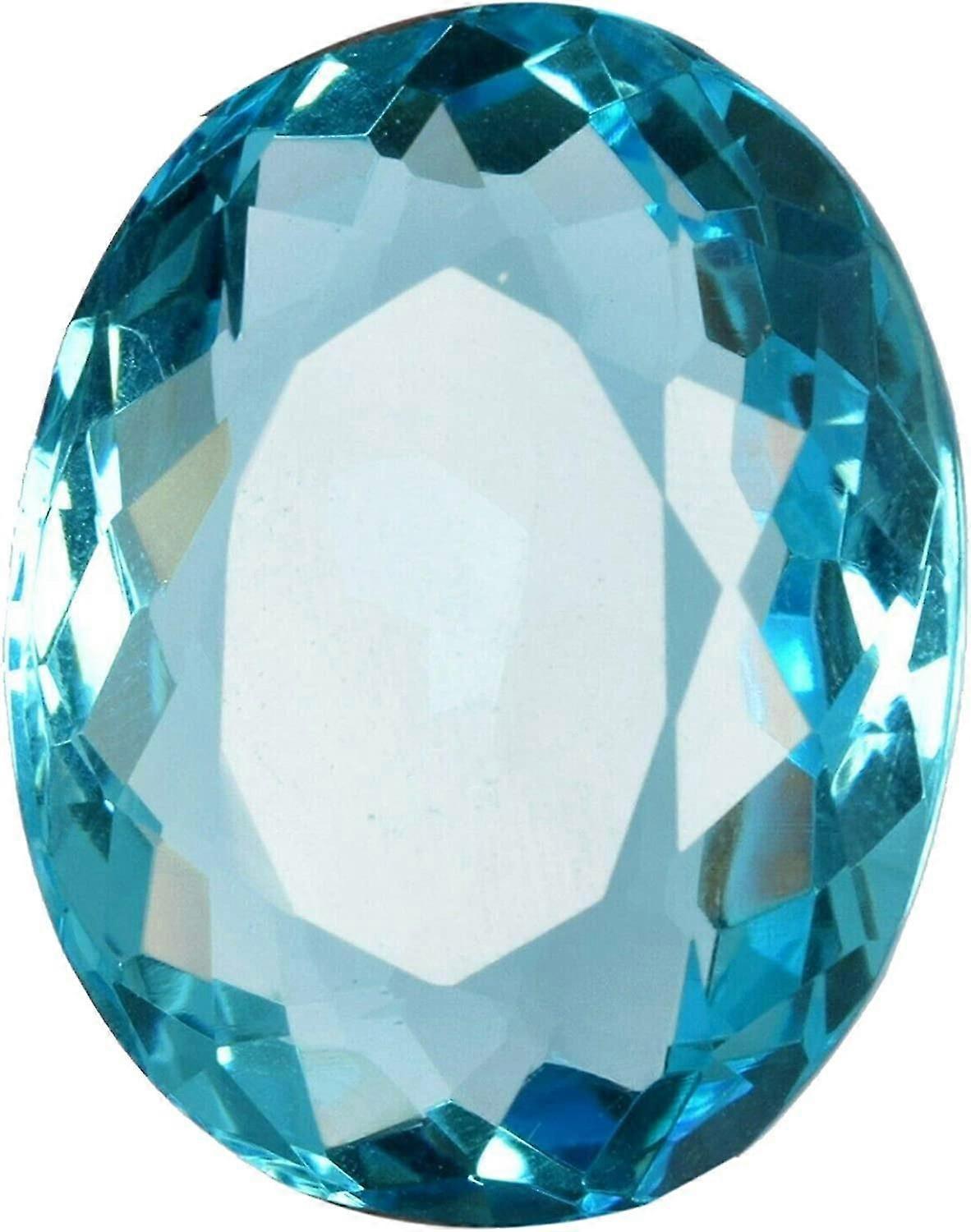 حجر كريمي سويسري أزرق توباز فضفاض