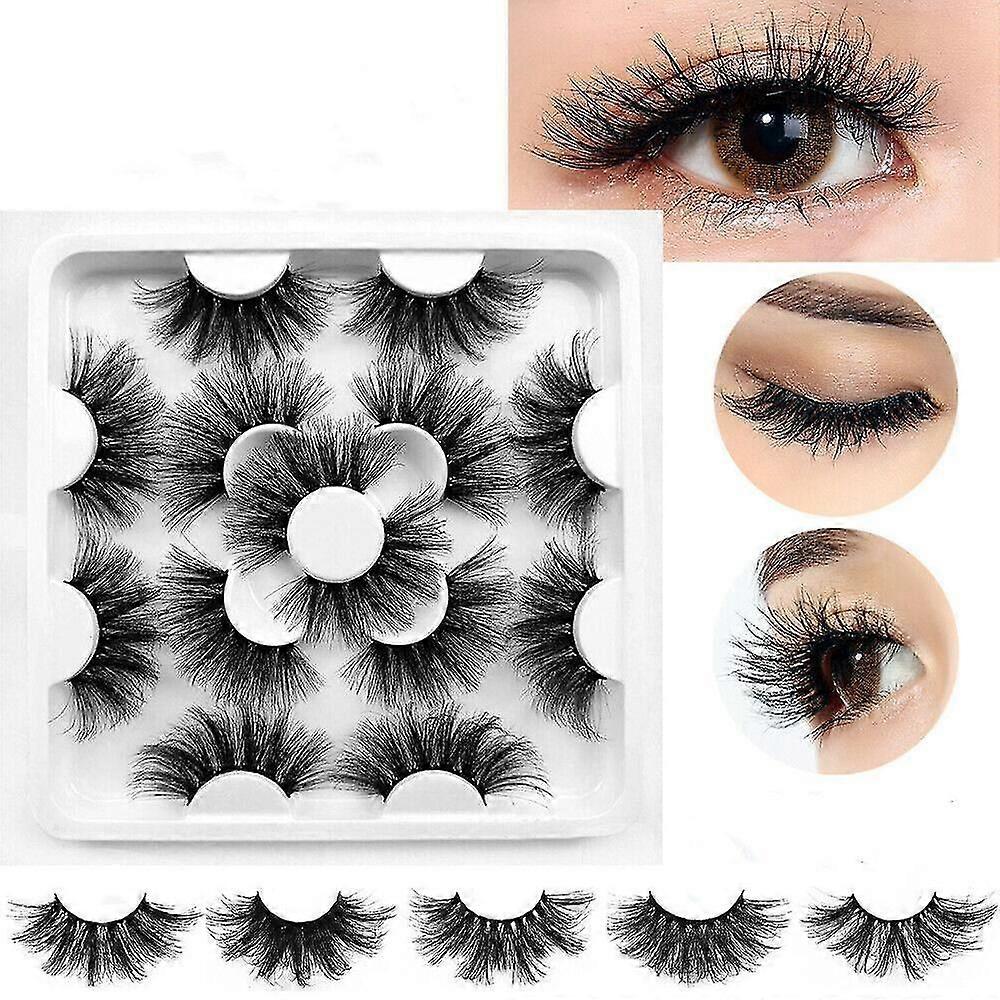 14 Pairs/set Natural Fake Lashes Set 3D Mixed Layered Long Soft False Eyelashes
