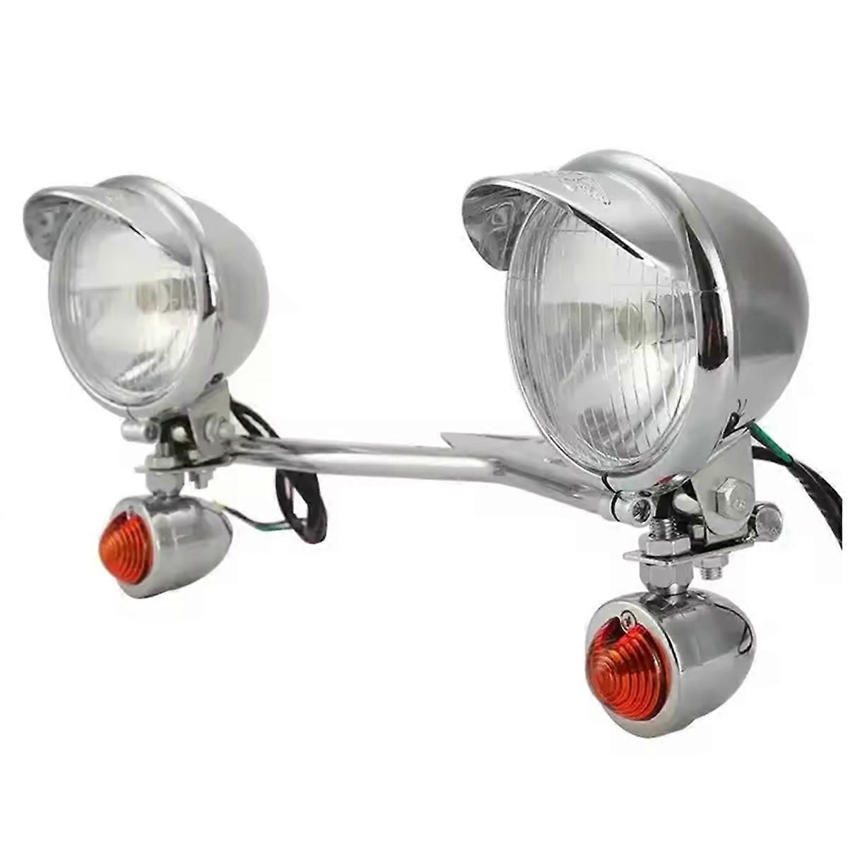 Universal 12V Motorcycle Headlight Passing Fog Light Lamp Front Mounts Holder for ///