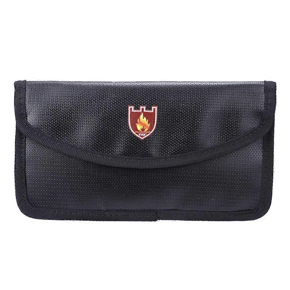 Fireproof Document Bag Portable Phone Pouch Important Document Holder Safe File Bag