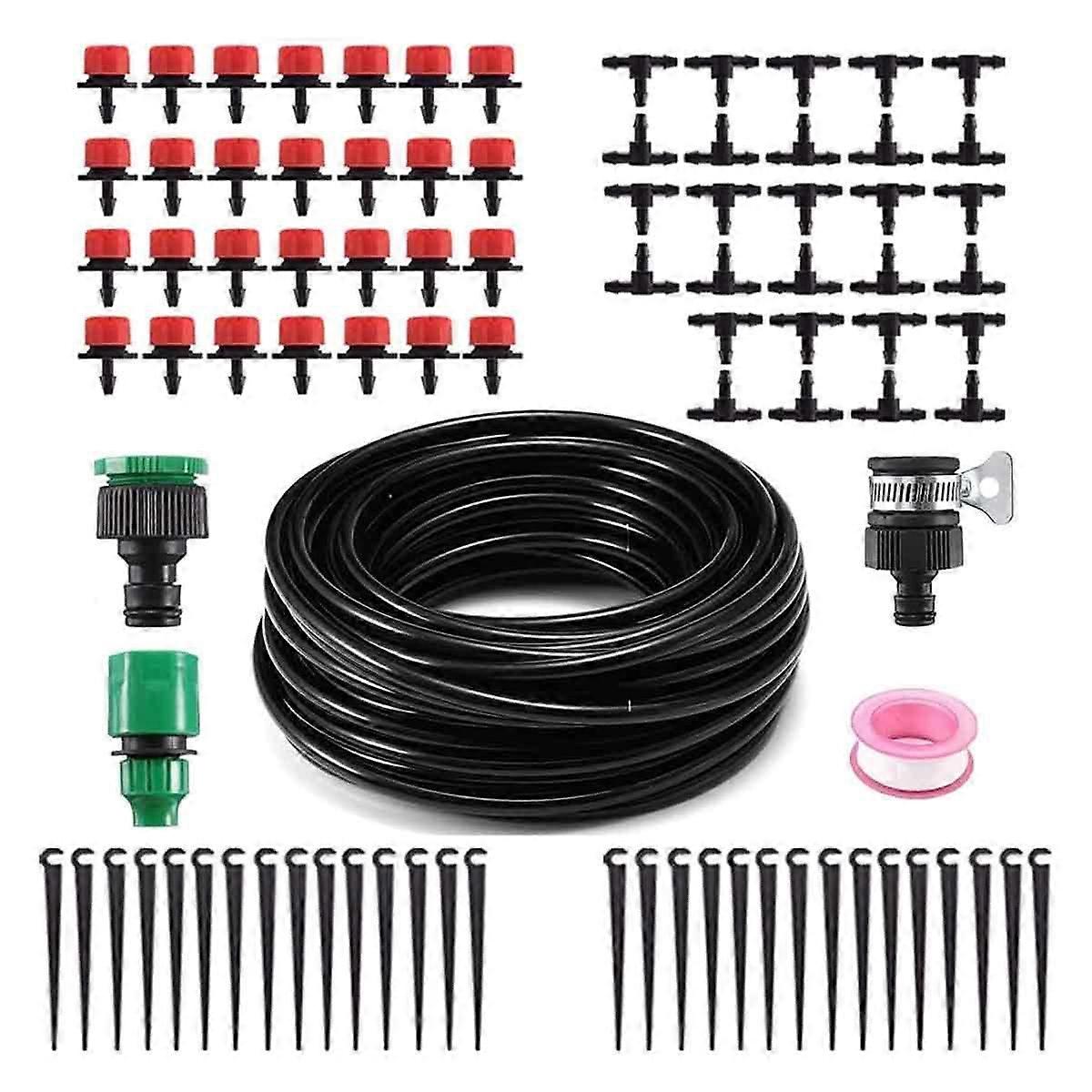 Drip Irrigation Kit, 49.2ft Length, Automatic Drip Irrigation System
