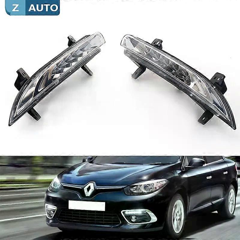 Applies to Left Right LED DRL Daytime Running light For Renault Fluence 2014 266057986 266005976 front bumper fog lamp Led Fog Light Lamp