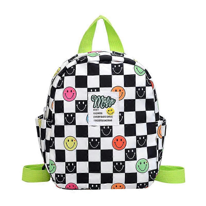Smiling face children's double back student bag backpack