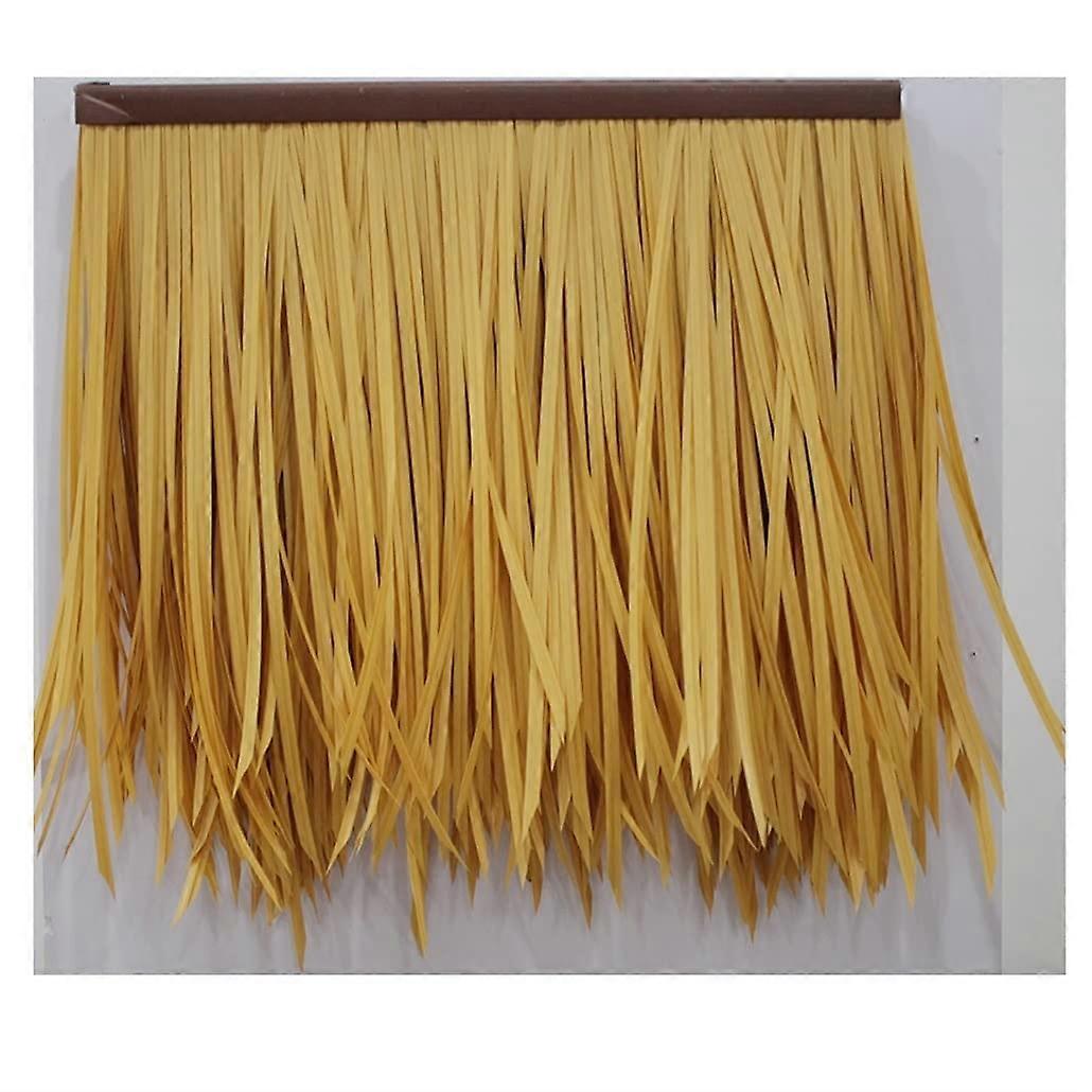 Palm Thatch Roll Fake Thatch Simulation Thatch Tile Protection Environmental PE Plastic Fireproof Straw Thatched House Roof