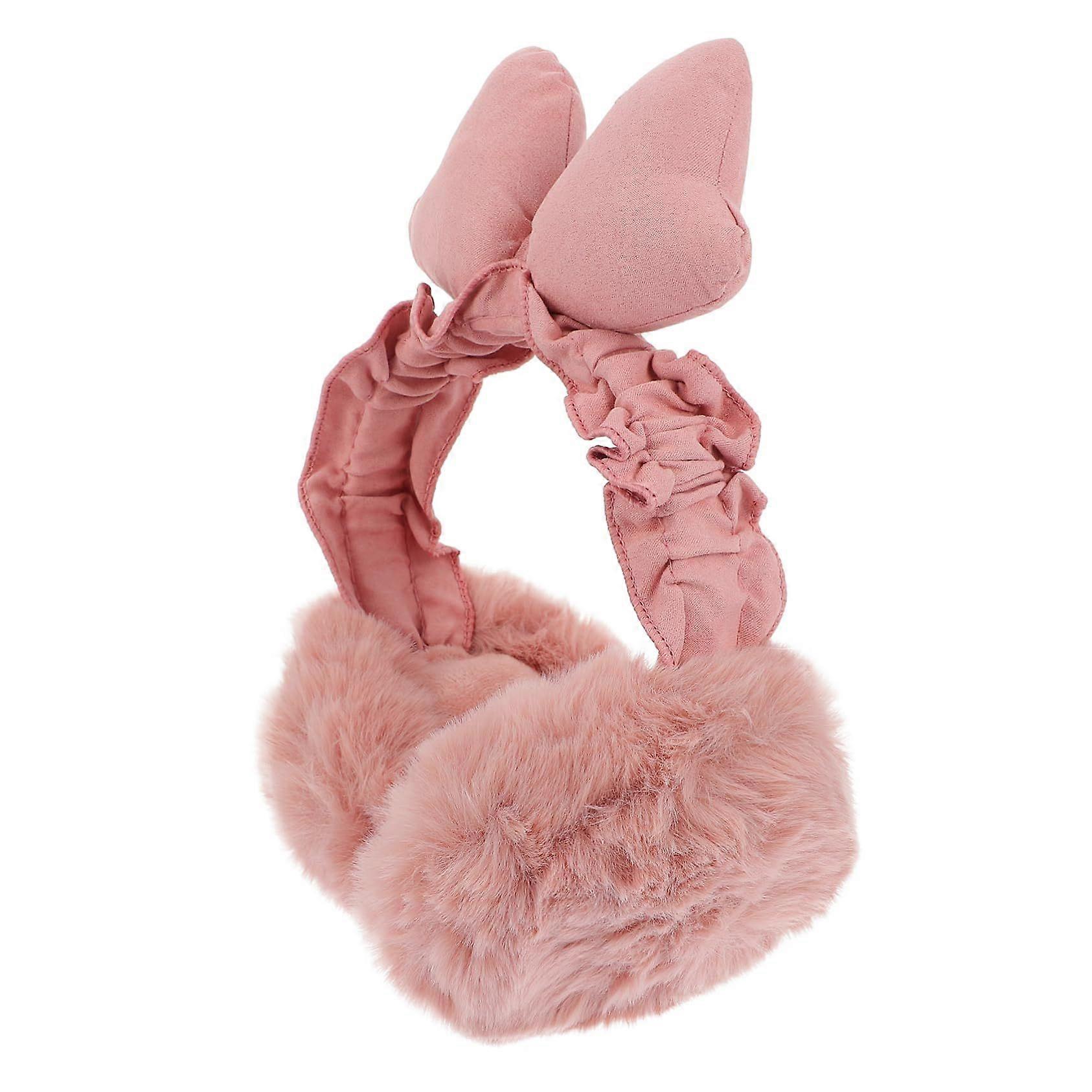 1pcs Warm Earmuffs Women's Earmuffs Plush Ear Defenders Fluffy Earmuffs Plush Pink Plush Ear Defenders Warm Ear Defenders Winter Protection