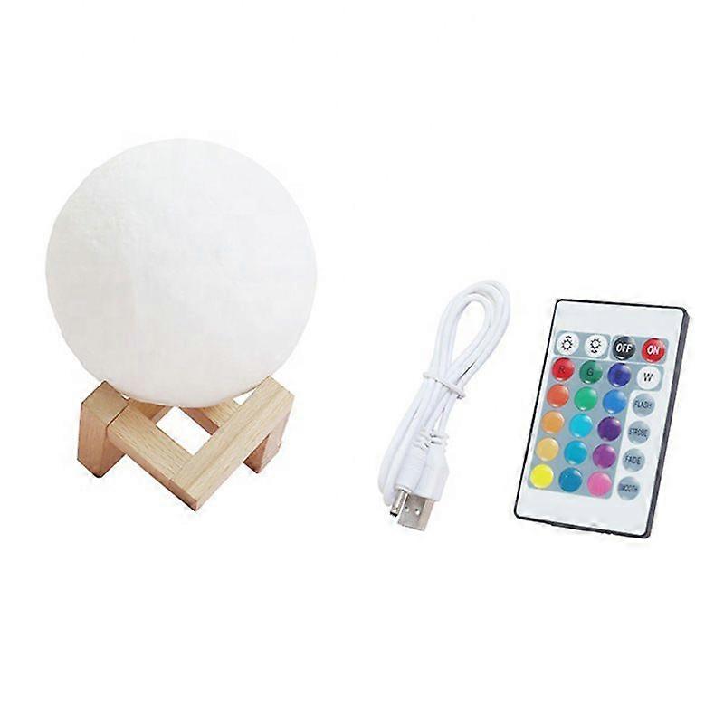 Moon Lamp 15cm,3d Print Moon Light Dimmable Rechargeable Remote  Touch