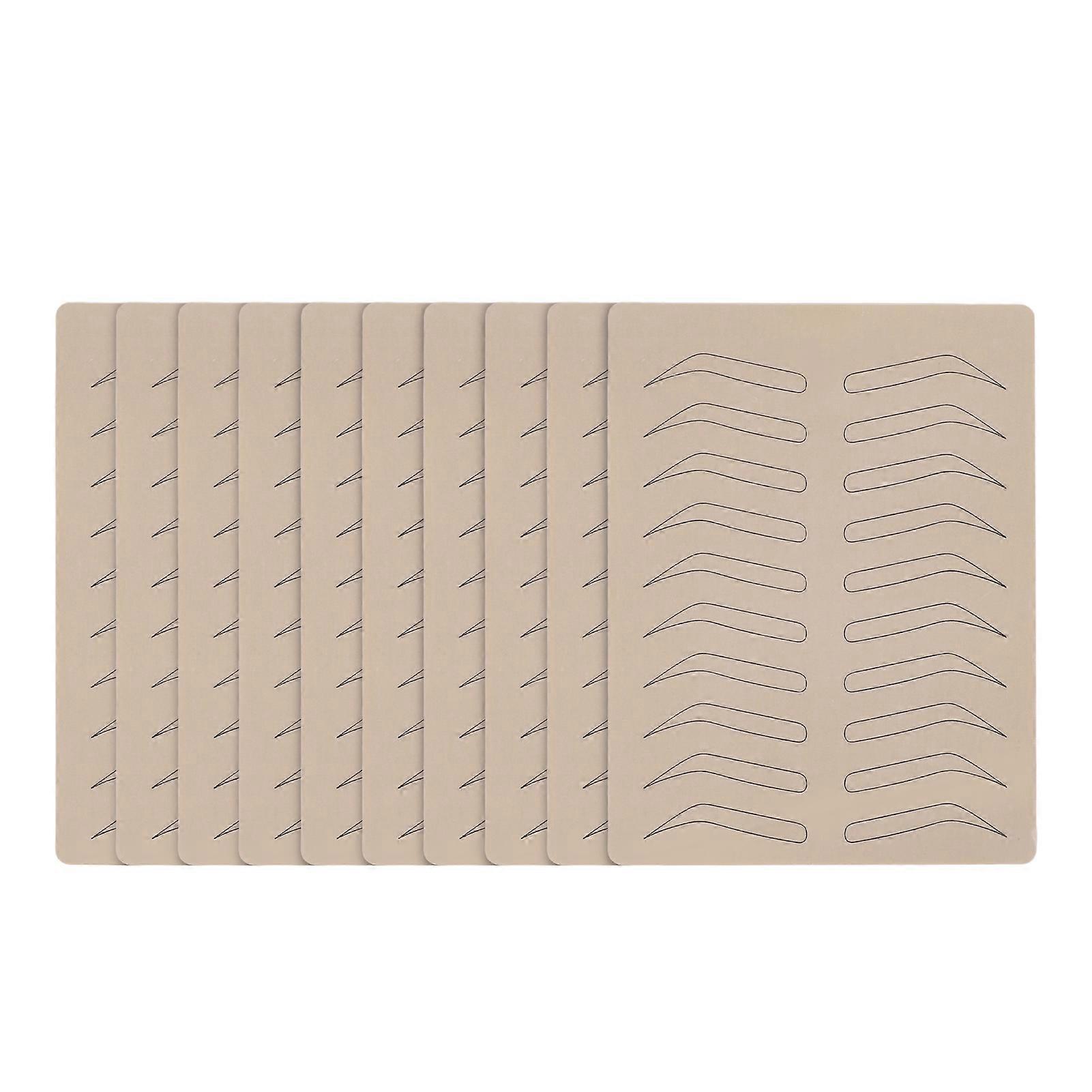 10pcs Microblading Practice Inkless Permanent Makeup Brow Tattoo Practice Skin Supplies for Beginner