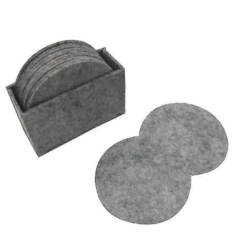 10pcs Felt Drink Coaster Set With Holder Modern Decorative Coasters