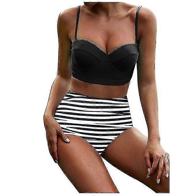 Beach Women's Sexy Hard Package Gathered Slim Bikini Split Swimsuit