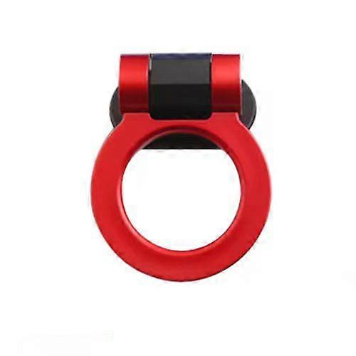 ABS Plastic Car Trailer Hook Pull Round Ring Towing Bars Trailer Hook Decoration Universal (Red)