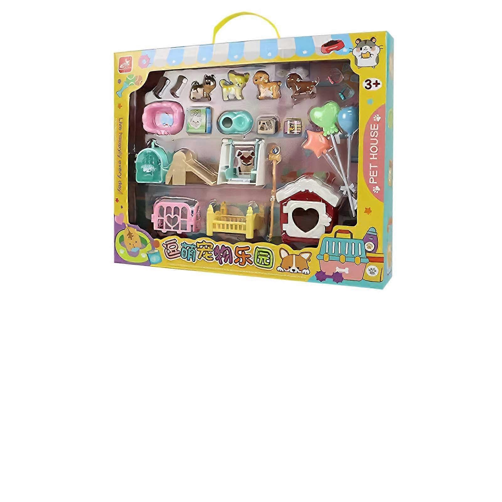 Dog Themed Pet Playset For Kids With Miniature Accessories Complete Interactive Role Playing Toy Set Educational And Portable For Ages And Up JJ