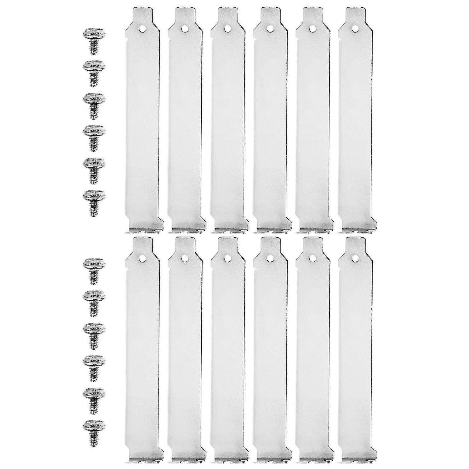 Lot de 12 caches d'emplacement PCI, support vierge en L, plaque d'extension PCI vierge