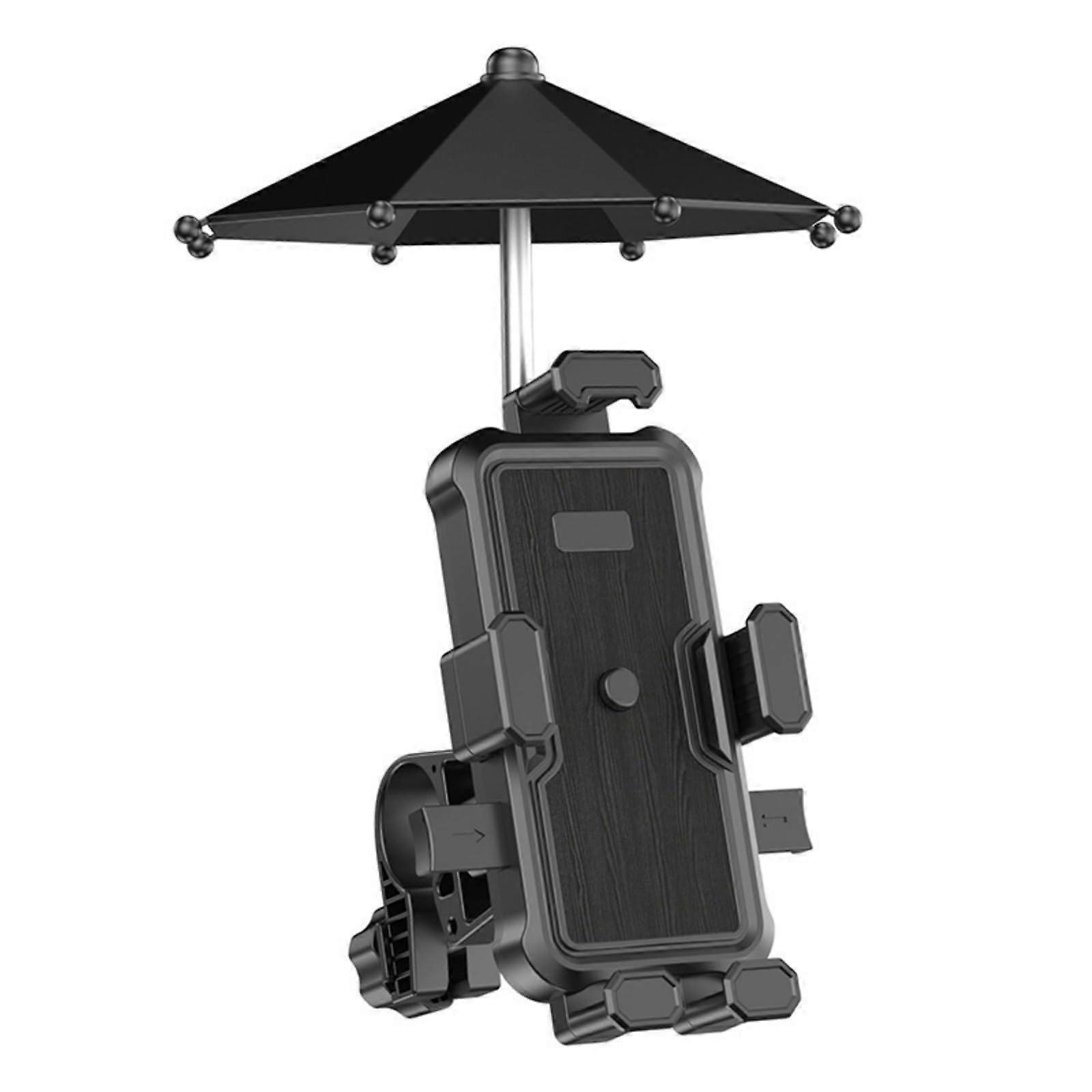 Phone Holder 360 Degree Rotating Handlebar and Rearview Mount for Bikes and Scooters, Adjustable Cradle for All Smartphone Models
