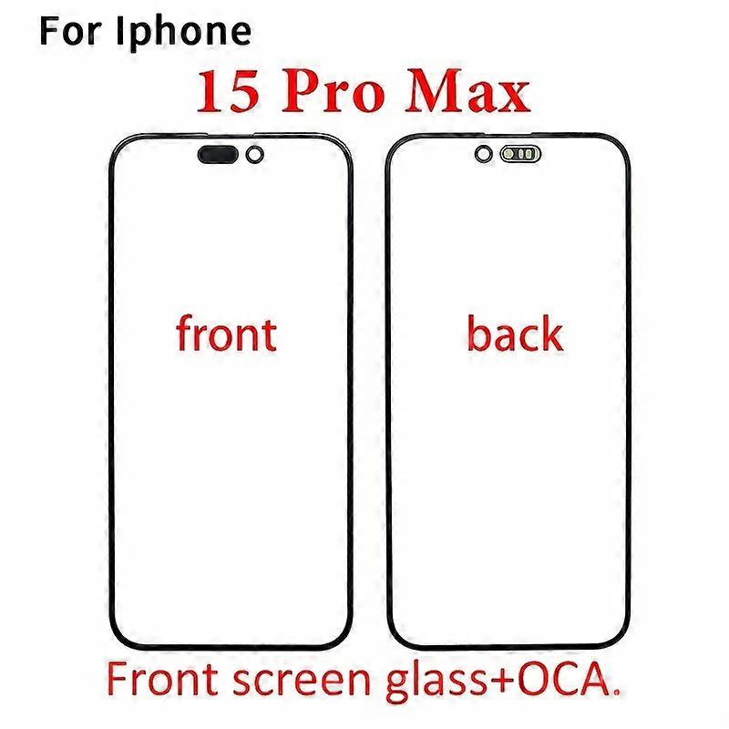 iPhone series 14/15 Plus 15 Pro 15 ProMax outer screen glass cover with OCA dry glue and high-end ou