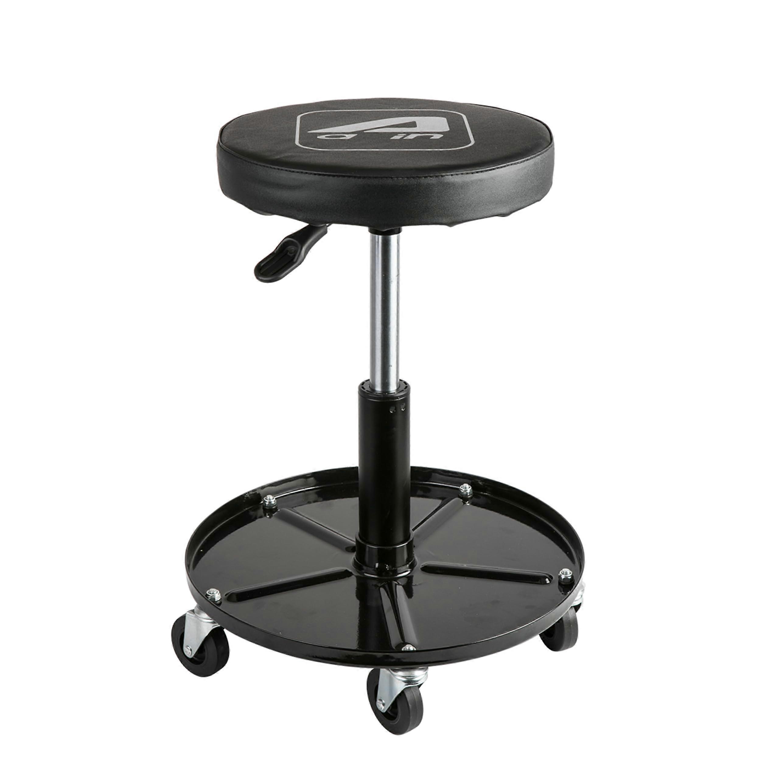 ® Adjustable Height Swivel Shop Seat with Tool Tray, Rolling Stool with Wheels/Casters For Garage Workshop and Auto Repair Shop(Black)