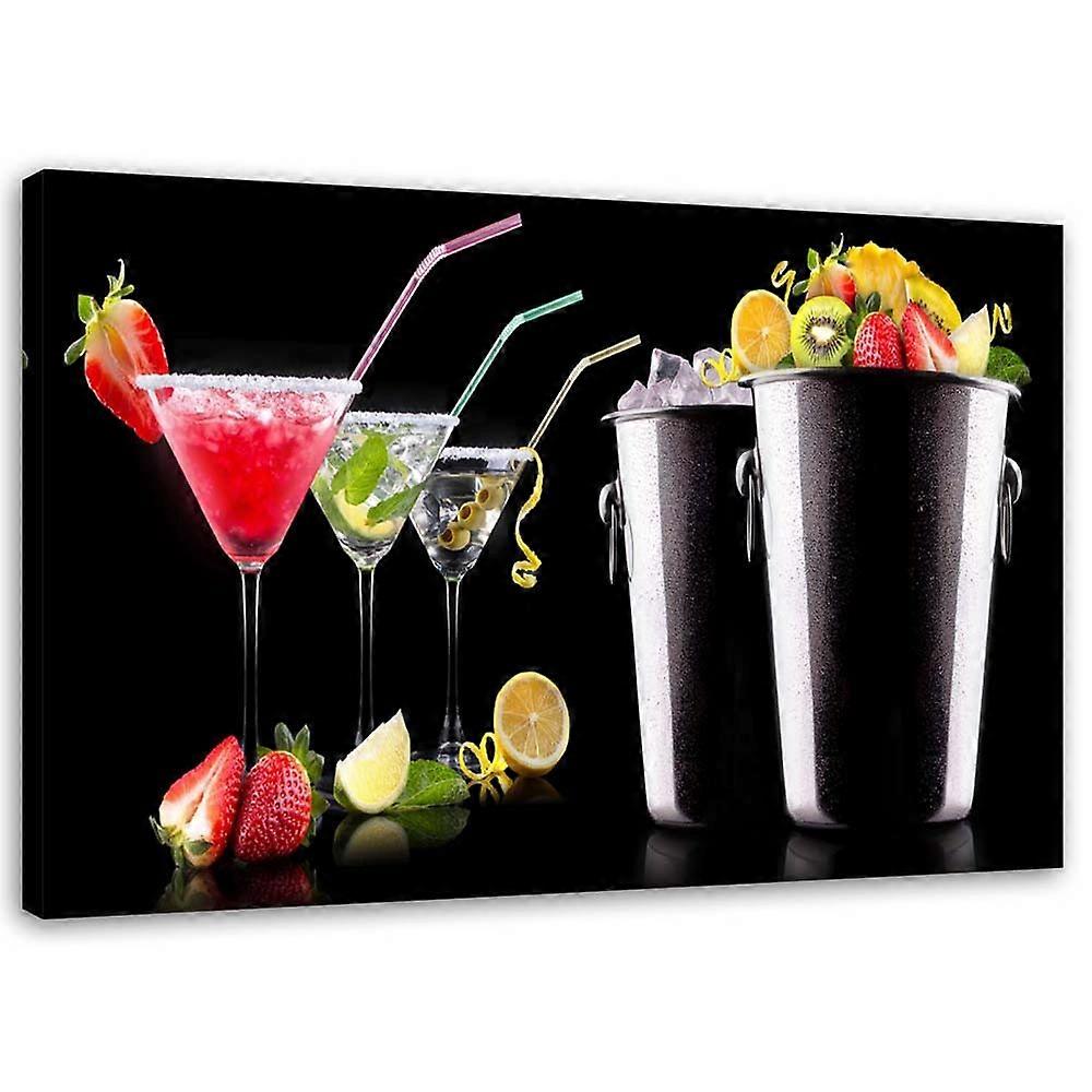 Fotobehang, Bartender drankjes en fruit - 100x70