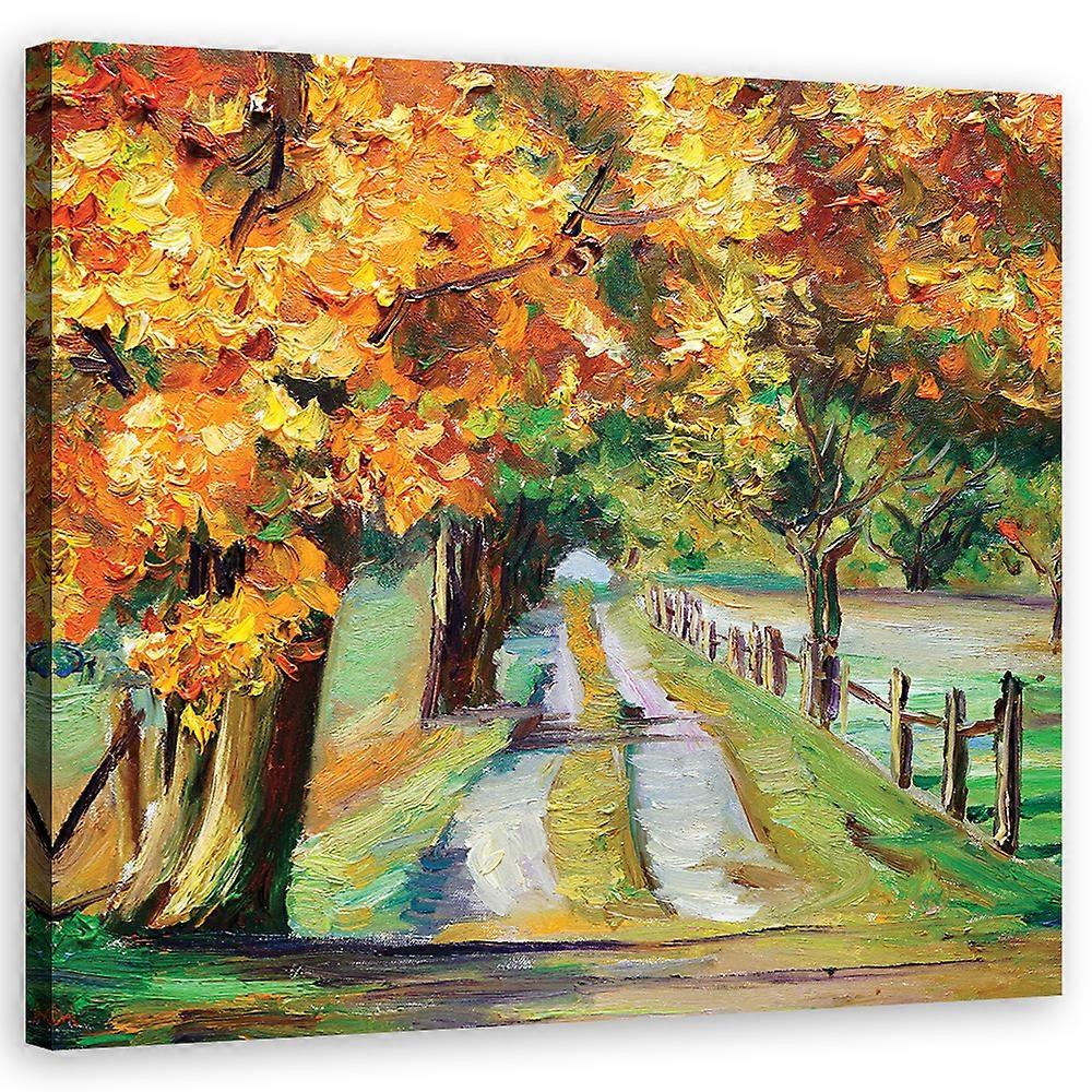 Leinwandbild, Landschaften - Orange - 50x50