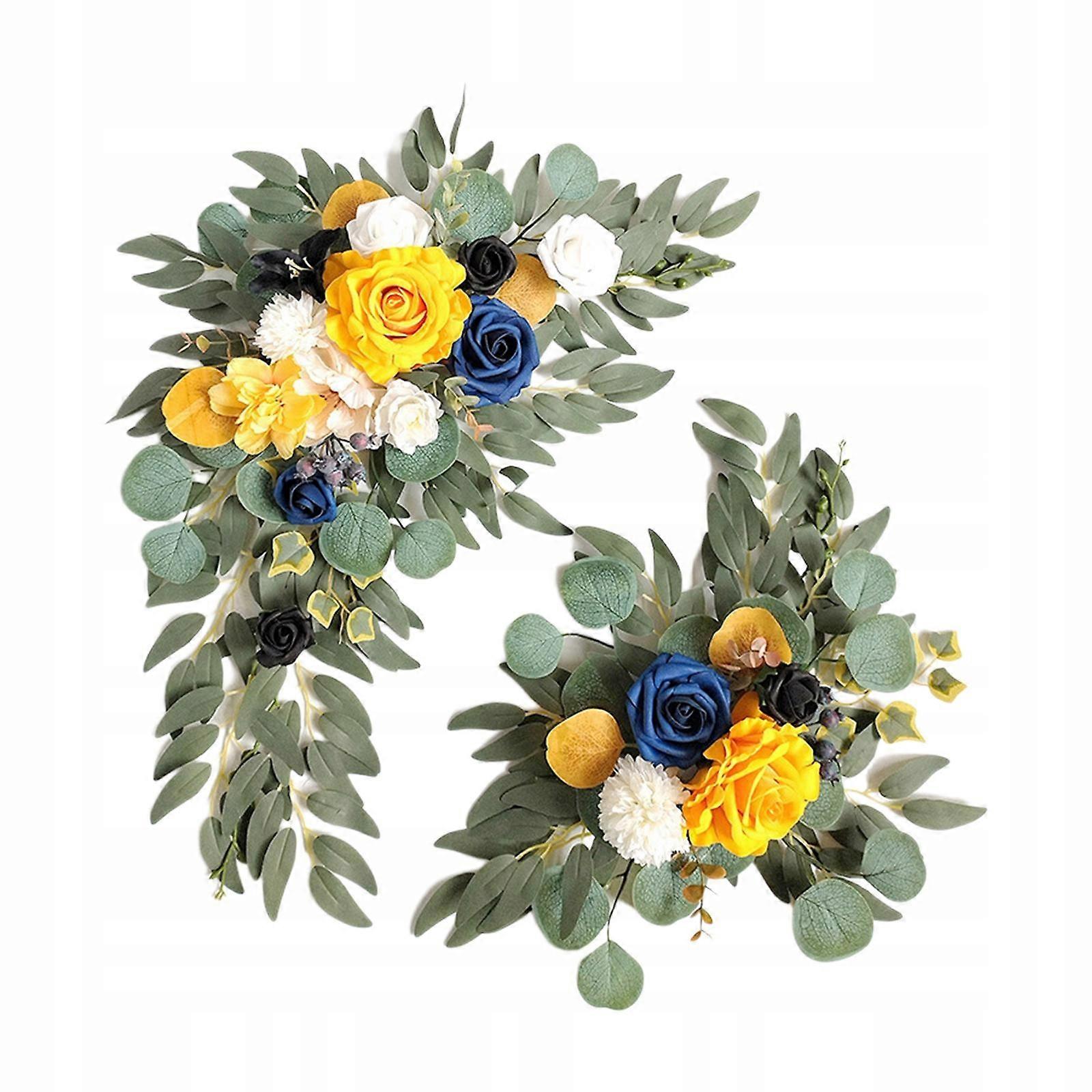 2pcs Artificial Wreath Crafts Wall Hanging Scene