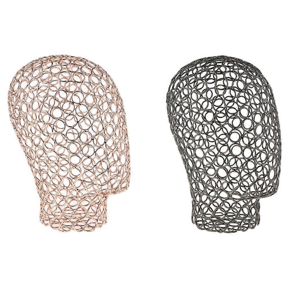 2Pcs Stabile Metalldraht Kopf Puppe Modell Rack S Hut Schmuck Headset Display