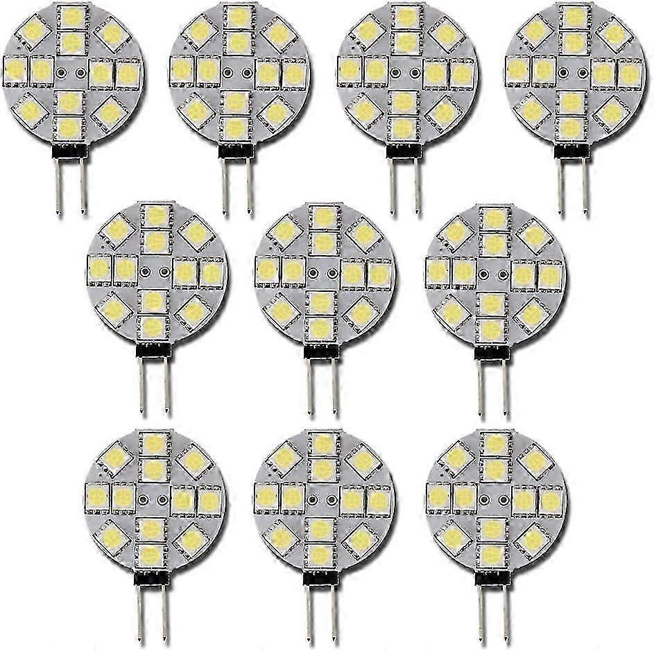 Lot de 10 ampoules LED G4 DC 12 V, non dimmables, blanc 6 000 K, remplacement pour ampoule halogène 20 W