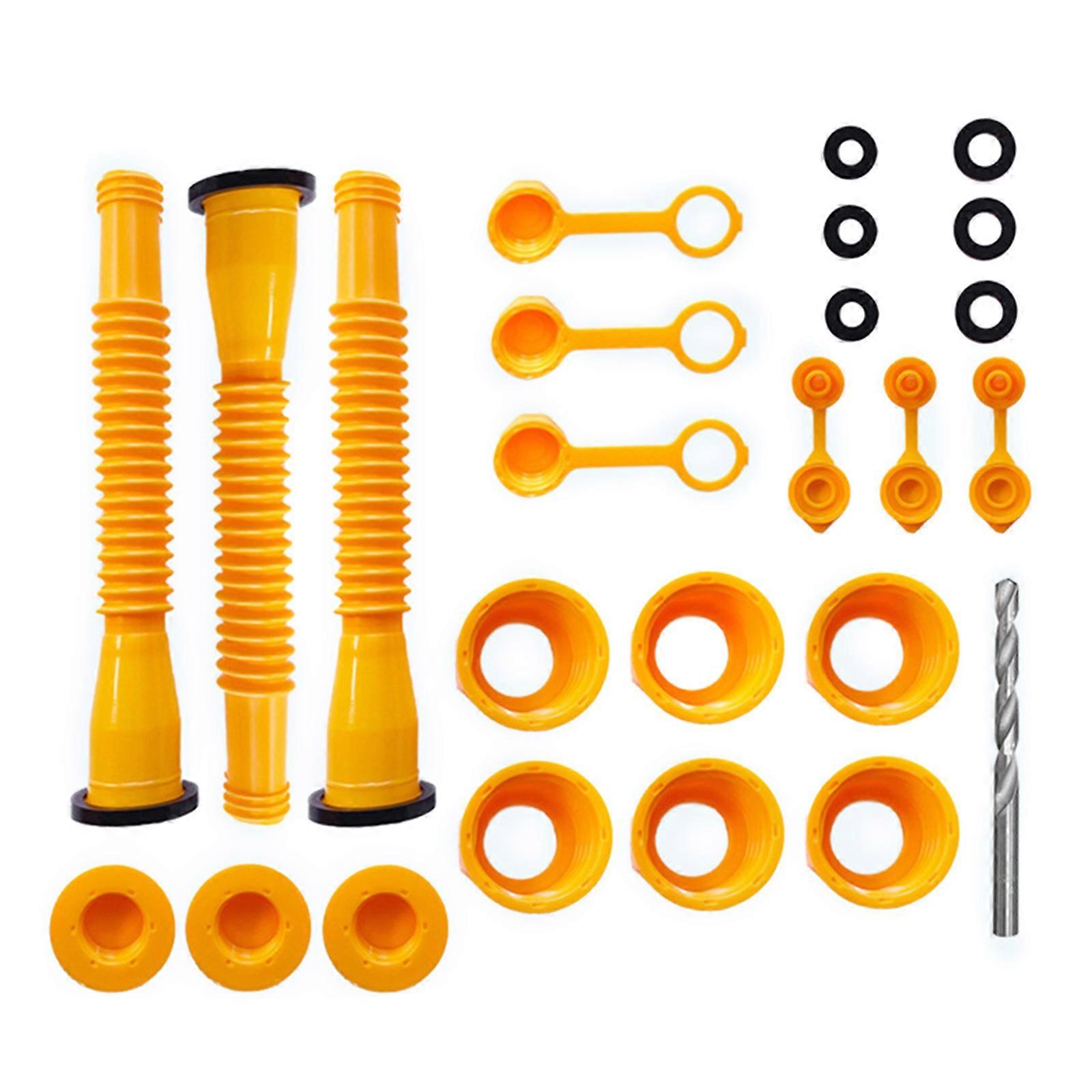 Gas Can Nozzle Spout Replacement Exhaust Cap Car Accessories Anti-Spill No Leaky with Flexible Nozzle Gas Container Vent
