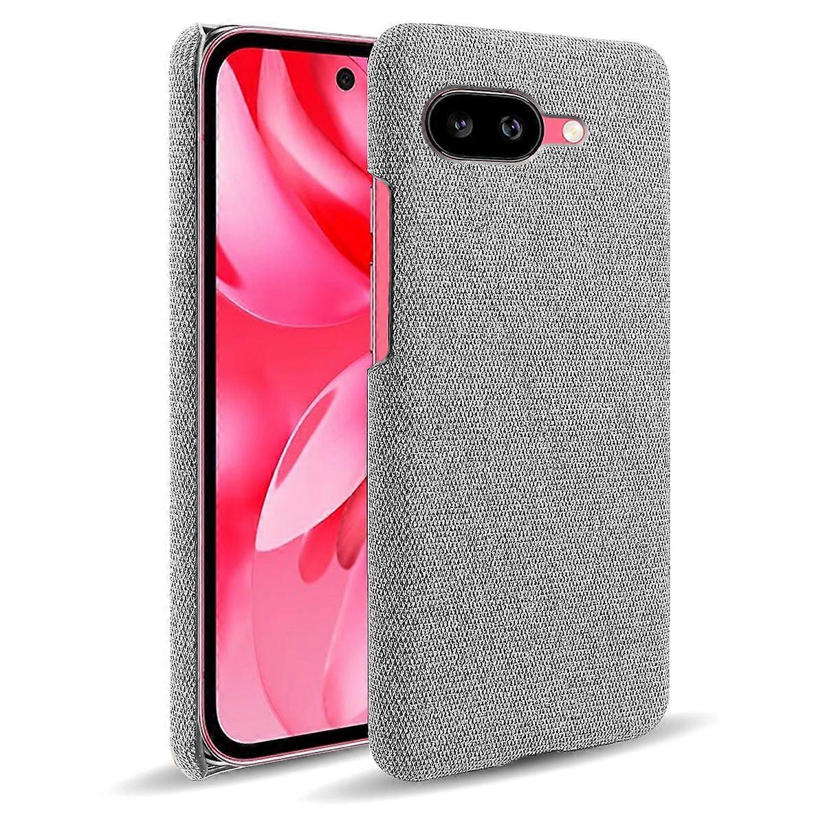 For Google Pixel 9a Phone Case Cloth Texture Anti-Scratch Protective PC Back Cover - Light Grey