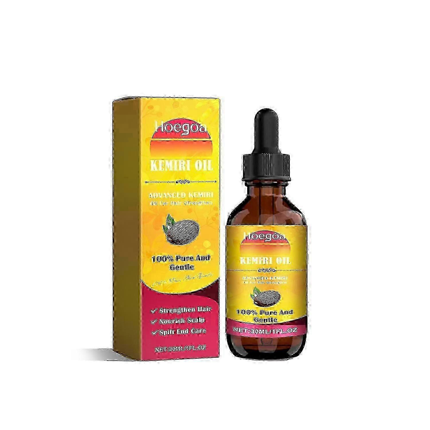Hoegoa Kemiri Oil, Moisturize Hair To Improve Frizzy Dry Hair And Split Ends Smooth And Light Essenc