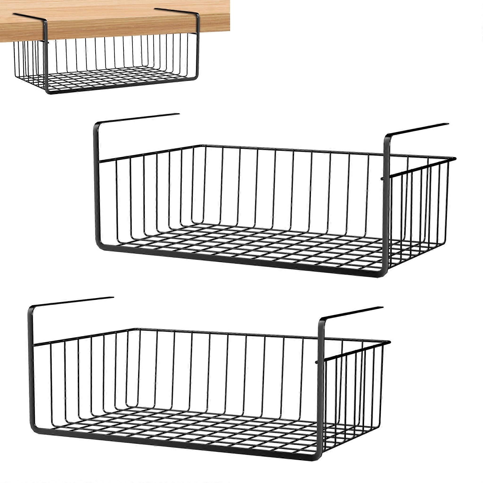 Undershelf Hanging Basket Metal Wire Storage 40 x 25 x 15 cm