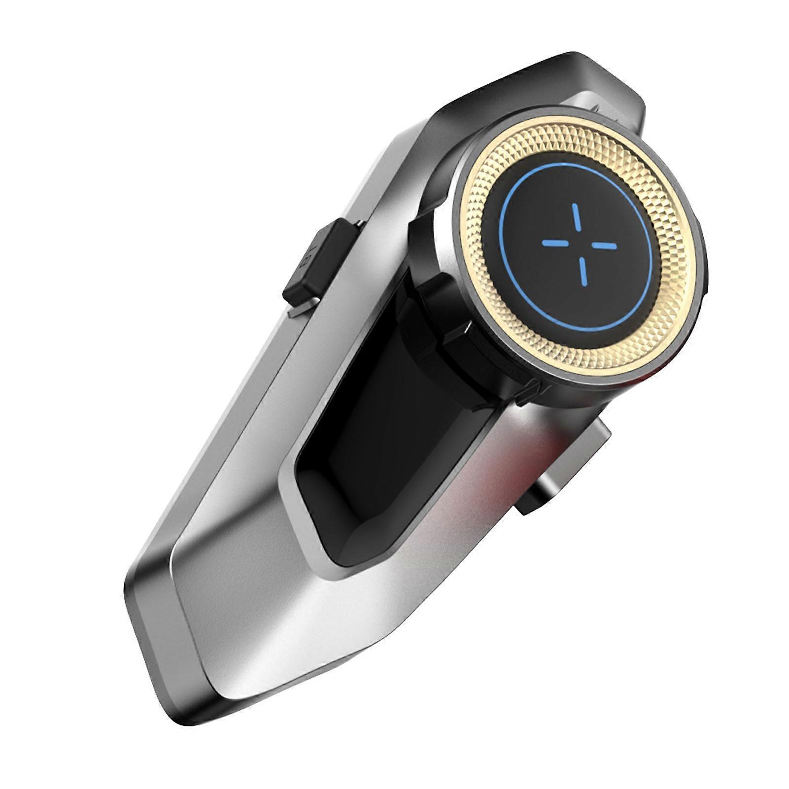 Hysnox H10 Motorcycle Helmet Intercom 10-Person Group Intercom Up to 2000M CVC Noise Reduction Phone Call Music Sharing FM Radio with OLED Screen Dis