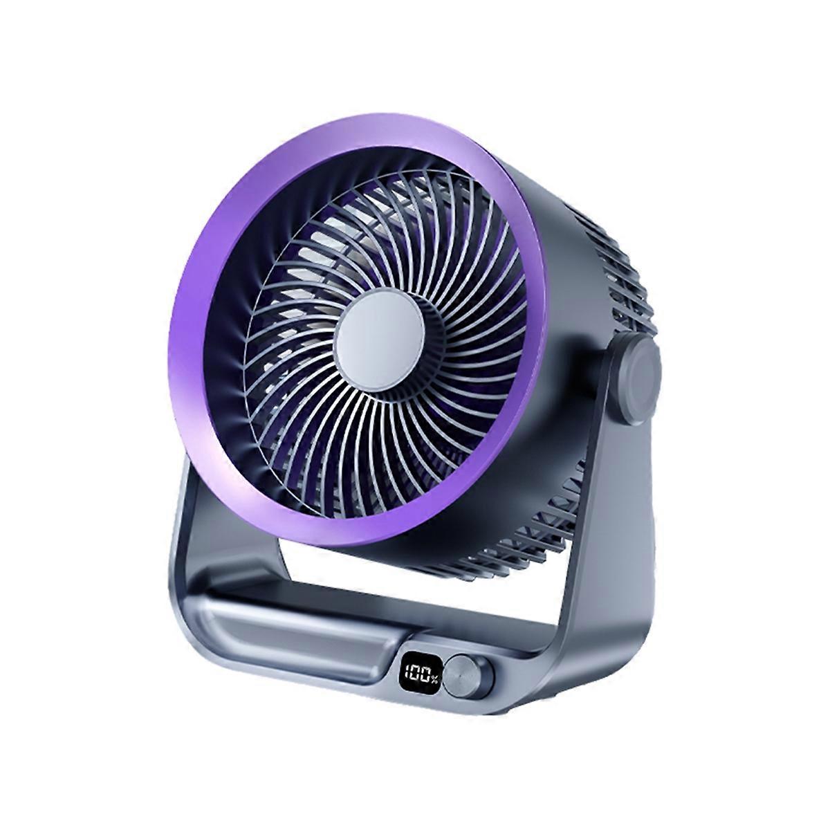 Portable Air Circulation Table Fan Desktop Fan 4000mAh Battery Rechargeable100 Speed Adjustable 180