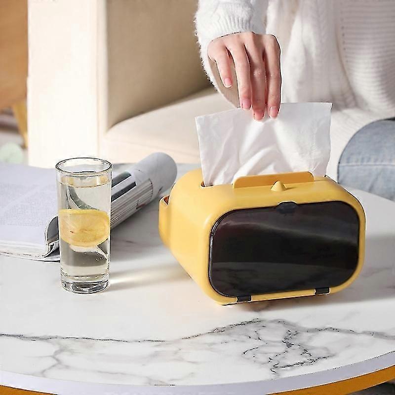 Yellow Multifunctional Living Room Tissue Box Desktop Tissue Box Creative Spring Tissue Box