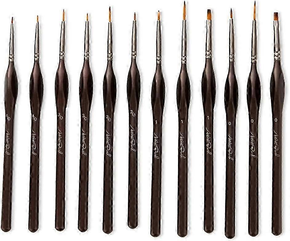 Miniature Oil Paint Brushes Set for Acrylic and Watercolor Painting, Ideal for Fine Detail and Hook Line Techniques