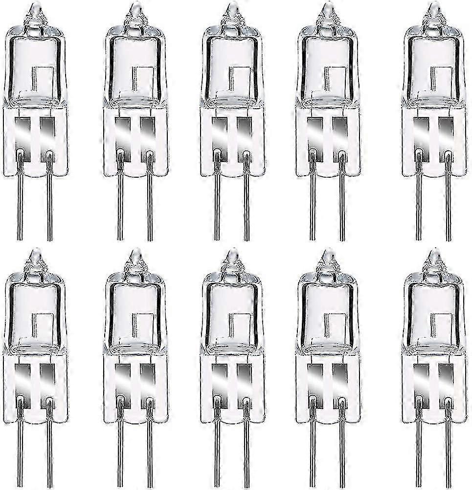 Lâmpadas Halógenas G4 20W 12V Branco Quente 2800K Regulável Cápsula Transparente Pacote com 10